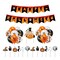 Halloween Cupcake Toppers Cat Pumpkin Spider Cupcake Picks Ballons Set Halloween Toothpick Banner For Party Decor